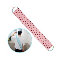 해피코튼 국산 인견 롱때타올 등밀이 목욕 때타올 롱 때수건, 1개, 러블리 핑크