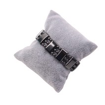 보석 쿠션 벨벳 회색 시계 베개 디스플레이 쇼케이스