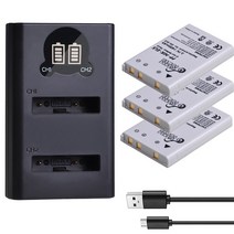 1400mAh ENEL5 니콘 Coolpix P530 P520 P510 P100 P500 3700 4200 USB 충전기 EN EL5, 02 Charger and 3Battery