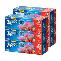 지퍼락 지퍼백 그립앤실 냉장용 중형 20매 6개, 단품