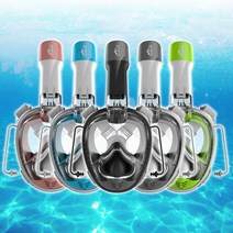 [ 정품 공식판매처 ] 신박한생활 스노쿨링 마스크 풀페이스 스노클링 장비 어린이 성인 듀얼브레서 프리다이빙, 화이트