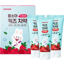 함소아 저불소 키즈치약 라즈베리향 스텝2단계, 12개, 60g