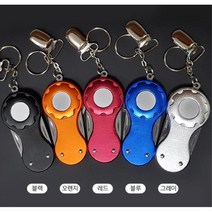 폴딩형 골프장 그린보수기 다용도 키링 디봇툴 골프품, 1개, 레드