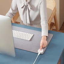 샤오미 SINCO 빅사이즈 스마트 온열 마우스패드/책상 발열 전기매트 데스크패드, 다크 그레이