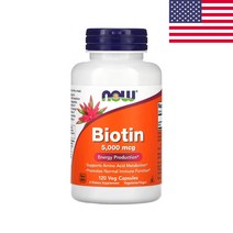 나우푸드 비오틴 biotin 5000mcg x 120식물성캡슐