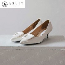 기타 [애슬릿] 여자 사각장식 에나멜 스틸레토 힐 구두 5cm