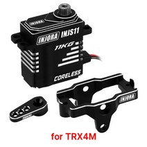 INJORA TRX4M 디펜더 브롱코 서보 HIGH 토크 메탈 기어 디지털 마이크로 코어리스 1/18 TRX4-M, 서보 마운트 암 세트-블랙