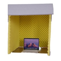 가정용 스튜디오 방음 칸막이 소음차단 촬영 유튜브, 외부그레이 내부그린