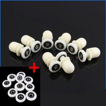 슬라이딩 도어 풀리 휠 러너 샤워 캐빈 스파 룸 용 8 개대 19232527mm 플라스틱 부분 유리 베어링 롤러, S260-8pcs M341-8pcs, 19mm