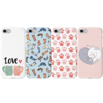 애플 아이폰6 아이폰6s 고양이 패턴 냐옹이 캐릭터 케이스