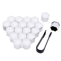 튜익스휠너트 자동차휠너트 20pcs 17mm 19mm 휠 너트 볼트 헤드 커버 캡 보호, 협력사, 은의