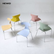 인테리어 식탁 의자 플라스틱 이케아 카페 등받이 추천 미드센추리 브랜드 리폼 가구 에펠 철제 포밍 편한 신혼 세트 테이블 스틸, A 46x52x77cm