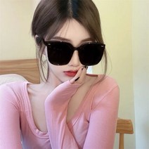 큰 프레임 수평 선글라스 여성 패션 거리 뜨거운 소녀 선글라스 그물 레드 큰 얼굴 슬림 조수 안경