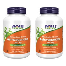 나우푸드 아슈와간다 450mg 베지 캡슐, 180개입, 2개