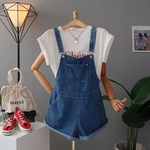 제이프랑 버튼데님멜빵바지