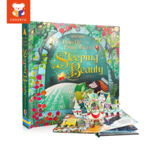 Usbrone POP UP Books 영어 교육용 3D 플랩 그림책 베이비 스토리 카드보드 어린이 책 3~6세 어린이용 취침 시간 독서, Sleeping Beauty