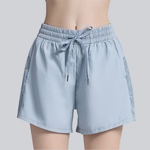 말랑마쥬 여성용 사이드메쉬 요가 러닝 레깅스 반바지