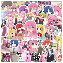 리우져블 스티커 러기지 캐리어 만화 103050pcs Kawaii BOCCHI 락 귀여운 방수 애니메이션 완구 데칼 DIY 물병 노트북 수하물 소녀, Random 50PCS