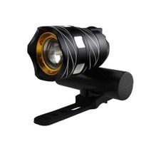 USB 충전식 라이트 하이라이트 경고등 산악 자전거 헤드라이트 300lumens 알루미늄 합금, 검은색