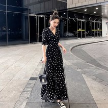 짧은 소매 드레스 긴 여성용 꽃 무늬 하이 웨이스트 슬림 드레스