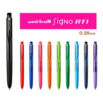 미쯔비시 유니 시그노 RT1 노크식 0.28/0.38mm UM-155, 0.28-그린(6)