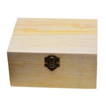 Ursmart 자연 일반 나무 상자 나무 보석 Decoupage 저장 상자 미러 트레이, 150x120x70mm, 목재, 목재