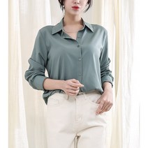 [오버나인] 여성 데일리 링클프리 셔츠 블라우스