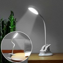 탁상용 충전식 LED 클립램프 터치식 스탠드 램프, DerSHOP 네이비