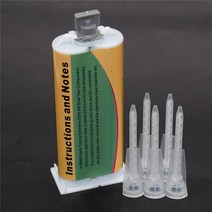 에폭시 접착제 고온 블랙 AB 50ml 1:1 수지 강한 5pc 믹서 튜브 혼합 노즐 세트, 한개옵션0