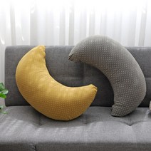 순면 바나나쿠션 미용실쿠션 댕댕이반달, 베이지