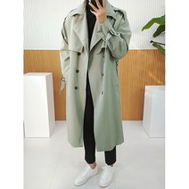남자 가을 오버핏 롱 트렌치 코트