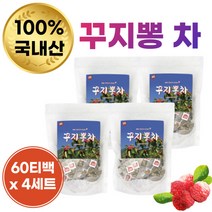 국내산 꾸찌봉 차 티 백 침출차 국산 쿠찌뽕 삼각 티백 쿠찌뽕 열매 먹는 방 법 구찌뽕 커피 물 대신 대용 식후 차 국산 꾸찌뽕 마시는 시원한 여름 음료 수 따뜻한 차 50대 중년, 60티백 x 4세트 (240티백)