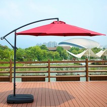 야외바베큐장 테라스 야외 파라솔 정원 우산 마구간 빌라 해변 태양 큰 맞춤형 발코니, [23] 짙은 녹색 3 미터 [알루미늄 합금 우산 꽂이