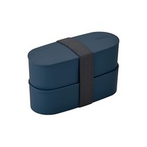 써모스 2단 프레시 런치박스 도시락통, 네이비개, 600ml