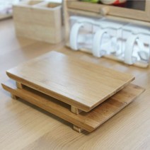 우드 굽접시 초밥 접시, 02_대형 접시(27x18cm)