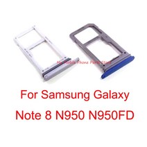 10 PCS 삼성 갤럭시 노트 8 Note8 N950 N950U N950FD 마이크로 SD 카드 소켓 홀더에 대 한 단일/듀얼 Sim 트레이 슬롯 홀더, [06] Dual Sim  Black