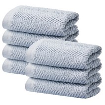 소프트터치 헤링본 호텔수건 200g 40수 코마사, 블루그레이, 7개