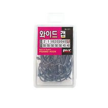 백경 스네이크형 와이드갭 벌크 훅 버징웜 배스바늘 광어바늘 루어바늘 대용량, 45개입