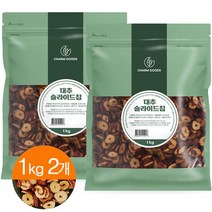 대추 슬라이스 건대추 말린대추 대추칩 슬라이드칩 대추차 디저트 토핑 1kg, 2개