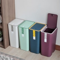 [B1P] 인테리어 원터치 슬림 휴지통 10L 4color _ 원터치휴지통 10L휴지통 슬림휴지통 인테리어휴지통 분리수거함 사무실휴지통 화장실휴 ( B1P / 83889EA ), 피노 슬림 휴지통_네이비