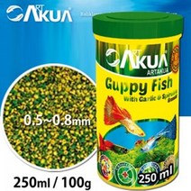 반다다아쿠아 ART 아트아쿠아 구피 250mL (구피 소형열대어 사료), 1개