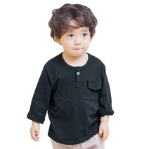 까꿍놀이터 유아용 베비단추티셔츠 면100% 국내제작