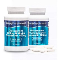 독일직구 심플리츠 Upplements 글루코사민 500mg & 콘드로이틴 400mg 360캡슐 액티브 라이프스타일, 수량, 상세참조