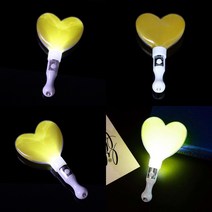 마트498 하트 LED야광봉 (옐로우) 페스티벌용품 LED스틱 환영파티응원봉 콘서트응원봉 야광스틱 강남클럽