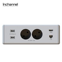 인채널 빌콘 멀티 픽스 LAN HDMI 2구 빌트인콘센트 BBF62 USB 매립형콘센트, A_빌콘 멀티 픽스 2구콘센트/실버_BBF621