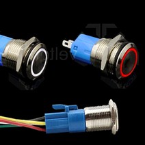 LED 크롬토글 방수 푸쉬 락 스위치, 화이트3V_9V