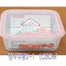밀폐 용기 반찬통 냉장고 용기 김치통 직사각 1050ml, 단품, 쿠팡마켓 본상품선택