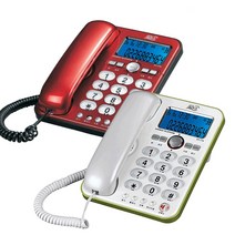 [없음] 대우 발신자표시 유선전화기 DT-770 화이트/레드, 색상:레드
