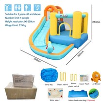 에어바운스 가정용 홈 에어 바이킹 미끄럼틀 시소 바나나 물놀이 놀이터 송풍기와 새로운, 물대포 미끄럼틀