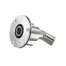 스루 선체 316 스테인레스 스틸 배기 피팅 내경 22mm 호스 파이프에 적합 볼트 및 너트 포함.